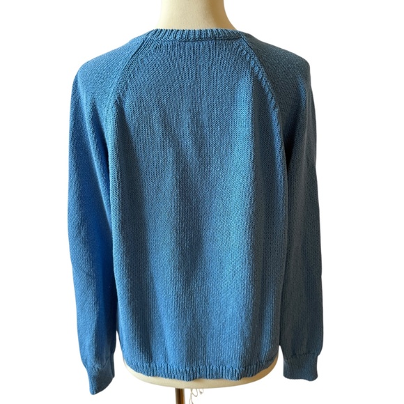 J MCLAUGHLIN SWEATER COTTON BLD LOOSE KNIT CREWNECK COASTAL CHIC CASUAL M - Picture 5 of 9